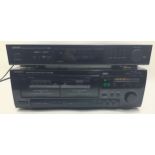 TUNER AND CASSETTE DECK. Here we find a TEAC W-600R tape deck followed by a Denon Tuner model TU-