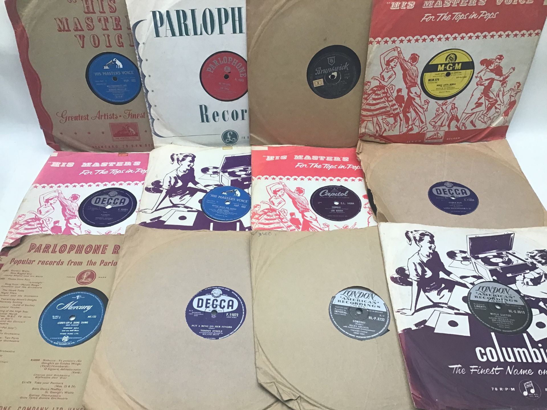 SELECTION OF POP 78rpm RECORDS. Artists in this lot include - Tommy Steele - Ricky Nelson - Bill - Image 2 of 2