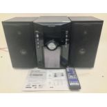 SHARP MICRO HIFI SYSTEM. Model No XL-DAB257NH complete with 2 speakers, instruction book and