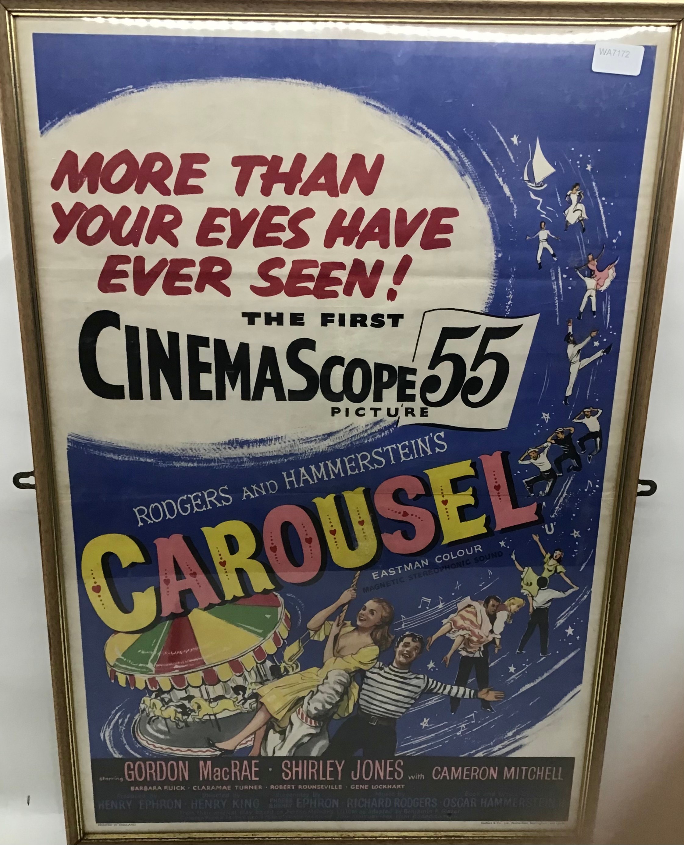 CAROUSEL DOUBLE CROWN POSTER. Lovely original framed Rogers & Hammerstein ‘Carousel’ Poster from - Image 3 of 5