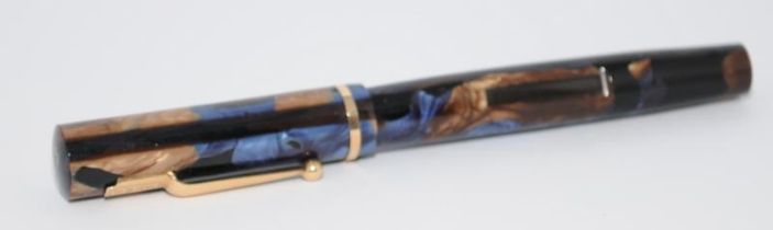 Swan SM2/57 bronze blue and black marble fountain pen in near mint condition. Purchased from