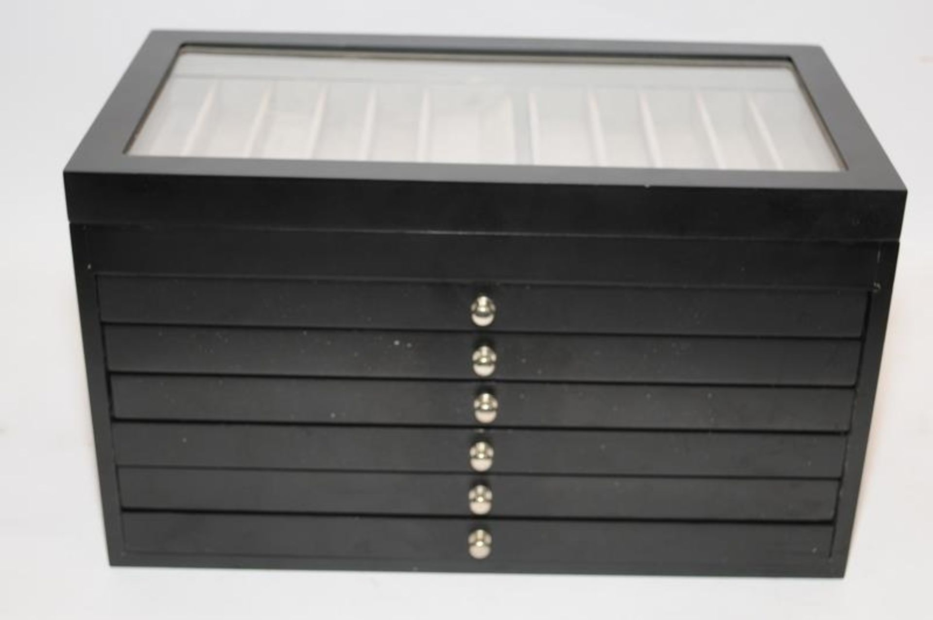 Quality storage/display box for pens. Hinged lid over 6 drawers capable of storing up to 78 pens. - Image 2 of 4