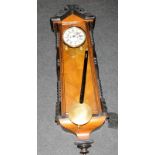 Quality antique Vienna Regulator wall clock with pendulum, serviced and working. Ref 7