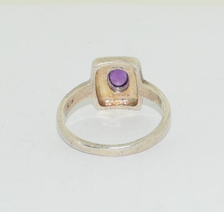 Silver ring with Ruby Cabochon Size S - Image 3 of 3