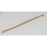 9ct gold approx. 4ct diamond bracelet.