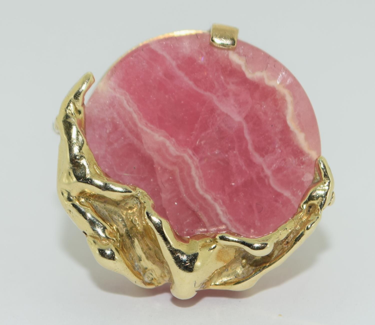 14ct gold ladies Rhocorhoite ring size L