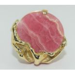 14ct gold ladies Rhocorhoite ring size L