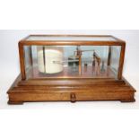 Negretti and Zambra Barograph with glazed case complete with chart draw 42cm long