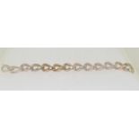 9ct gold "Morellato" design bracelet 22cm long 43gm