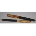 Parker 61 fountain pen in grey with gold plated cap, also includes Heirloom propelling pencil also