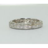 18ct gold ladies diamond full eternity ring approx 0.75ct size S