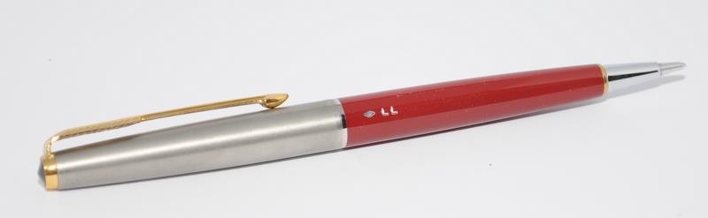 Parker 61 set in original box to include fountain pen and LL pencil with Rage Red body. 1st - Image 5 of 5