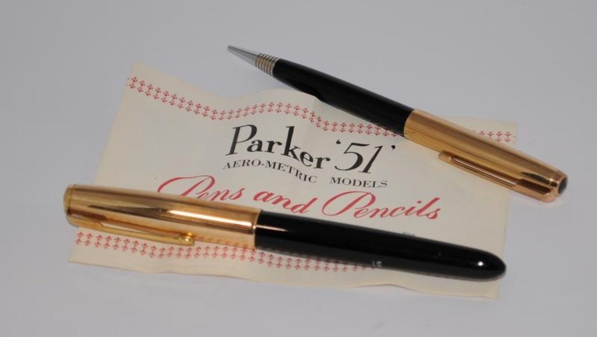 Parker 51 fountain pen and mechanical pencil set in original branded box with instruction leaflet. - Image 3 of 5