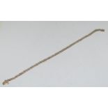 9ct gold Diamond line bracelet