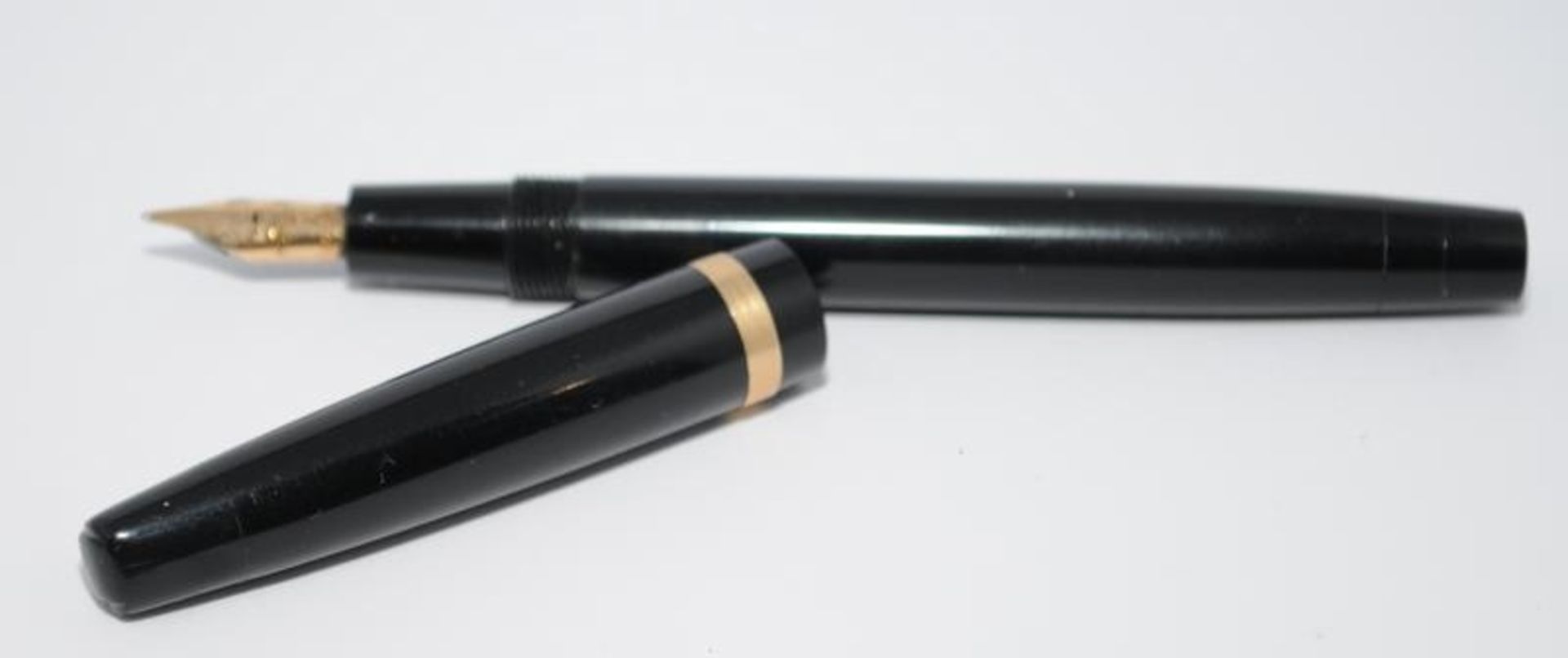 Three vintage Swan fountain pens to include a leverless black model c/w Swan H No.3 14ct nib, a - Image 4 of 6