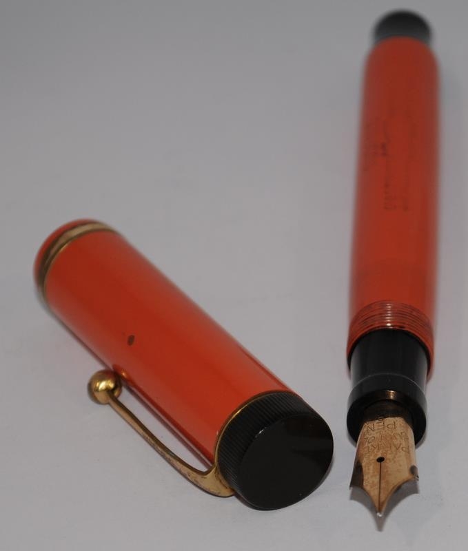 1924-6 Parker Duofold Big Red of hard rubber construction, o/all good condition with just a few - Image 3 of 6