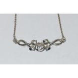 Mackintosh Scottish rose 925 silver necklace.