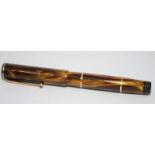 Top quality Swan L330/64 leverless fountain pen in amber/brown, fully restored at considerable