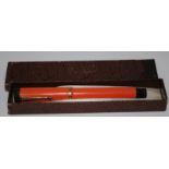 1924-6 Parker Duofold Big Red of hard rubber construction, o/all good condition with just a few