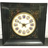 Quality wall clock with gilded enamel hour markers, signed Dugas a Paris to dial. Housed in a glazed