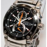 Quality Seiko gents Sportura quartz chronograph ref. 7T82-0AA0. Good clean working condition.