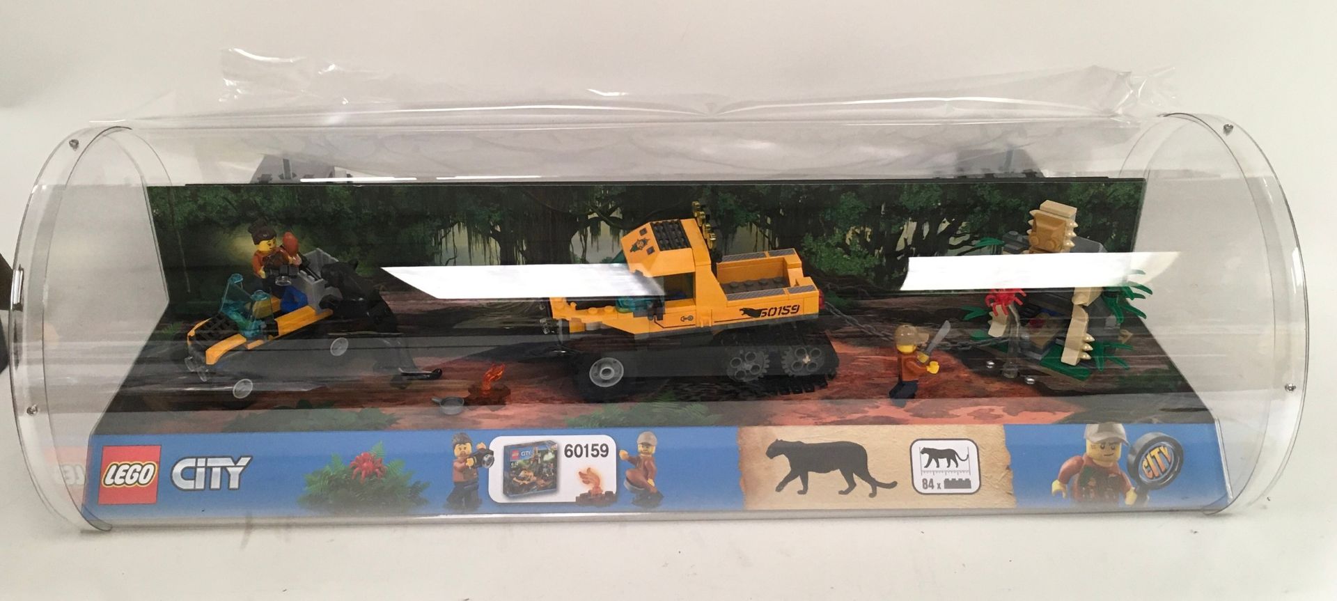 Lego City Jungle - Brand New, unused shop/Retail display case for #60159 Jungle Half Track