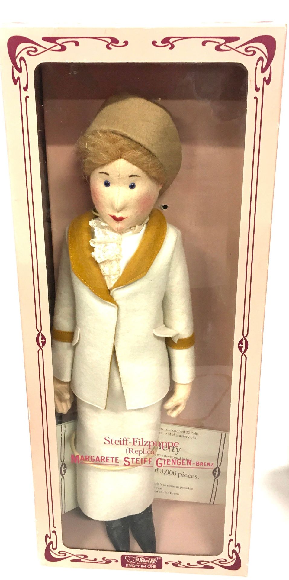 A Steiff felt doll, German, 1986/87, replica of Tennislady Betty, Limited Edition No.1328 of 3, - Image 2 of 2