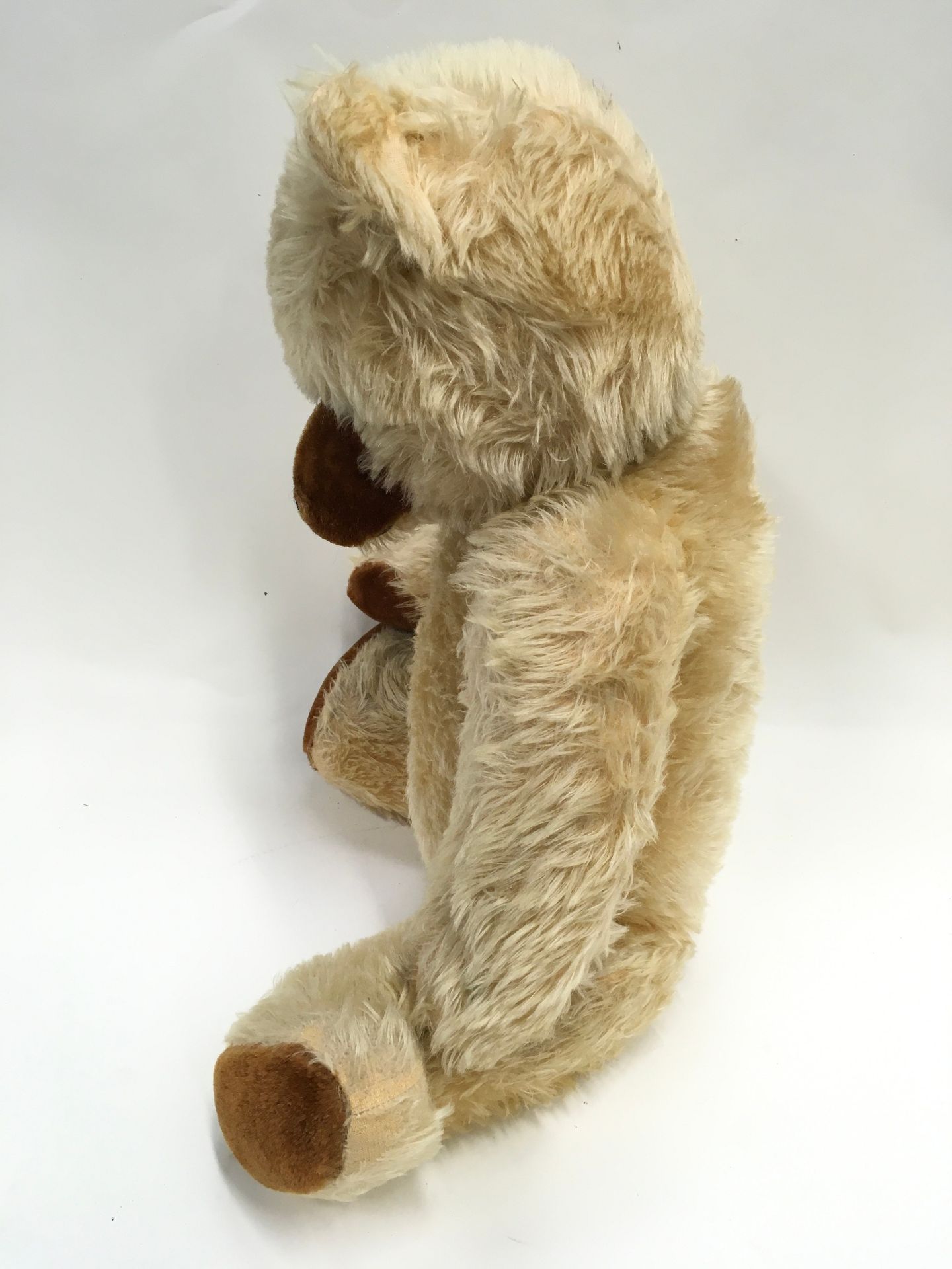 Large vintage Schuco Teddy Bear with blonde mohair, jointed with growler. - Image 4 of 4