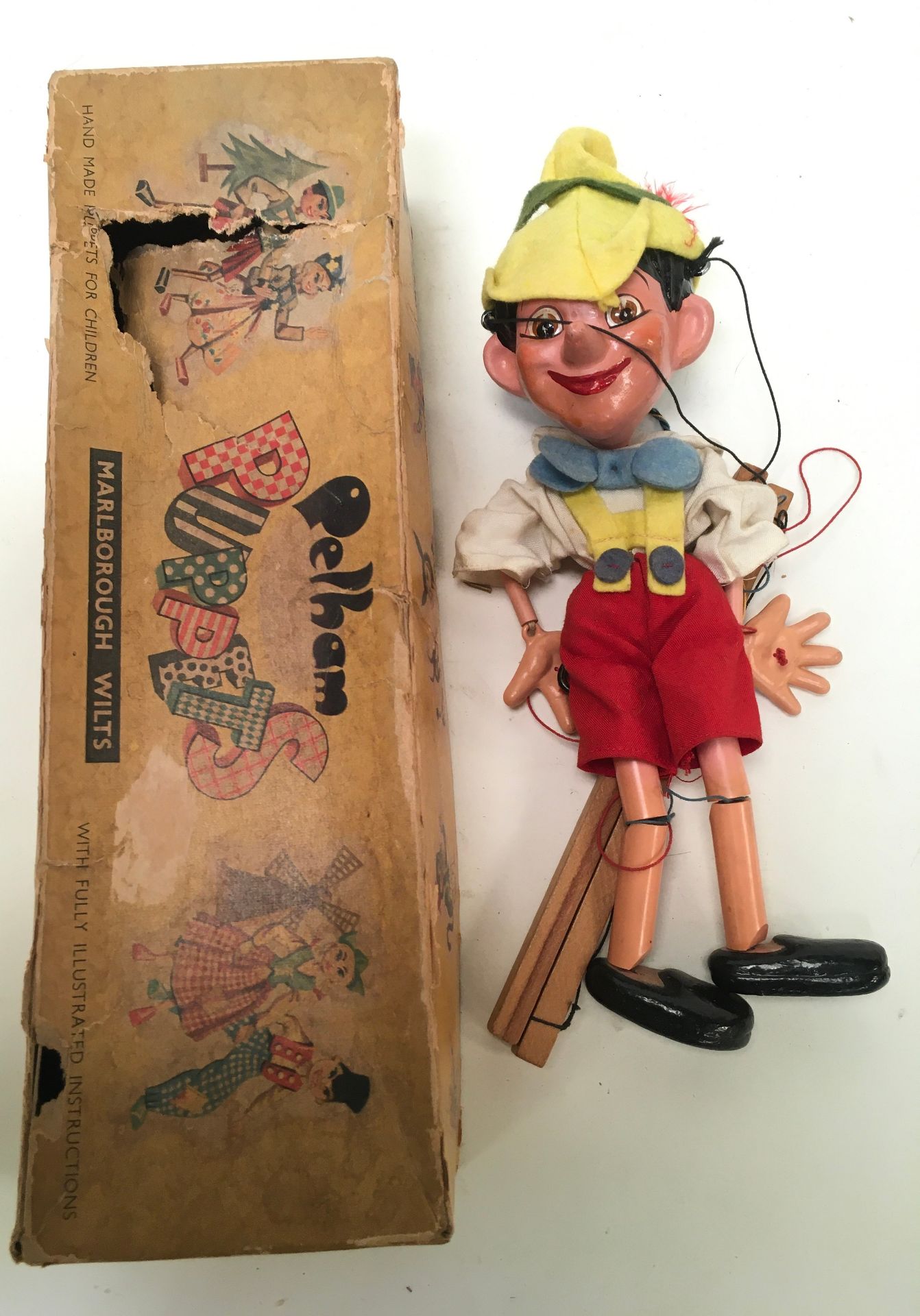 Four Pelham puppets and two other to include Frog, Mexican Girl, Poodle and Pinocchio together - Image 10 of 12