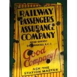 Original vintage enamel Railway sign “Railway Passengers Assurance Company”.