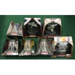 7 x Galoob Hasbro Micro Machines Titanium Series diecast figures and vehicles to include IG-88,