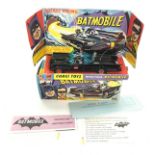 Corgi 267 "Batman" - Batmobile finished in black, blue tinted windscreens, with "Batman and Robin"