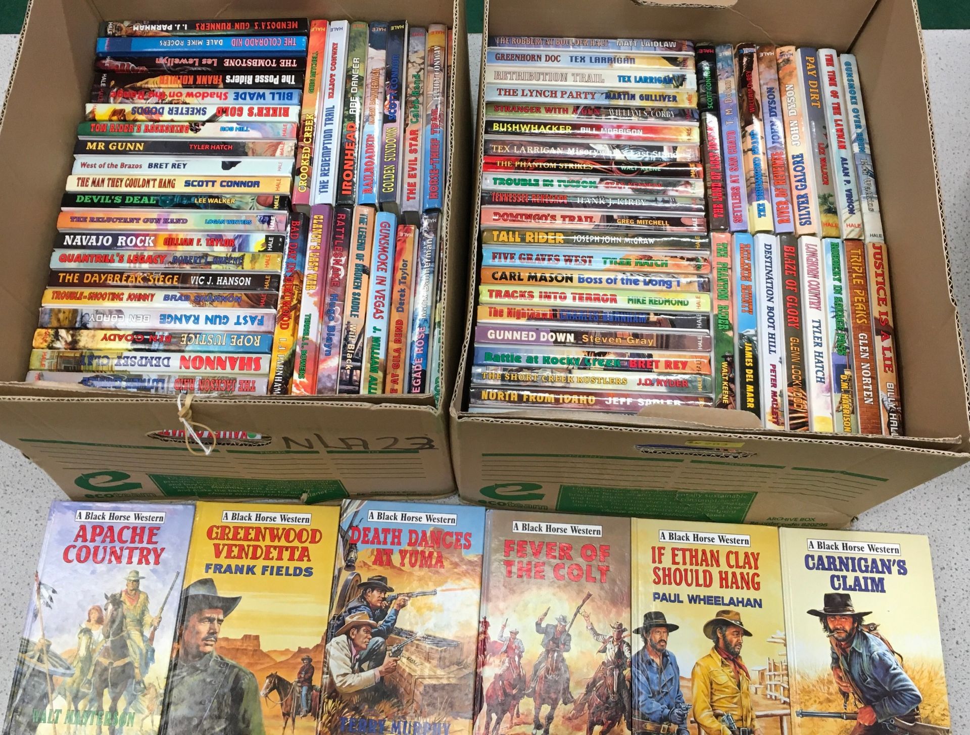Collection of 82 A Black Horse Western Series books by Robert Hale Ltd.