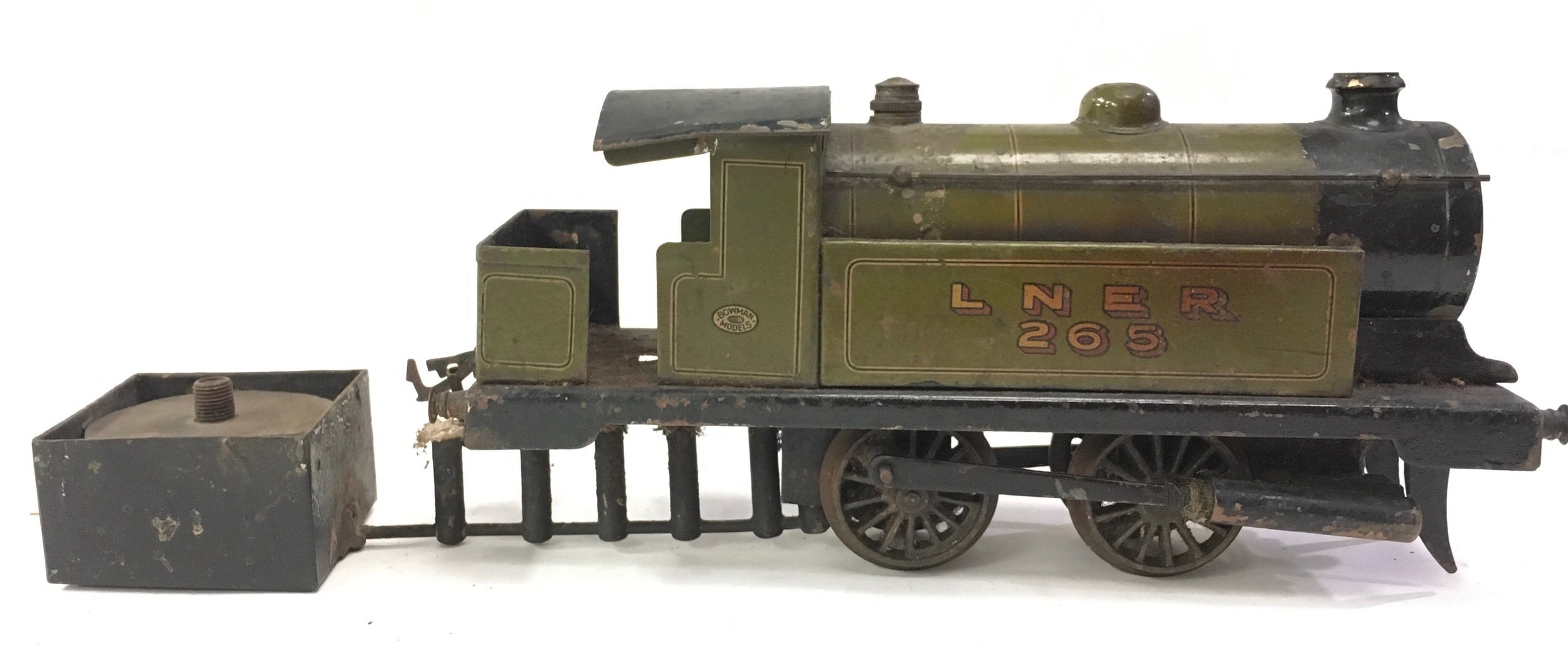 Bowman O Gauge Live Steam LNER 0-4-0 Steam Locomotive No.265 - apple green/black livery with "Bowman