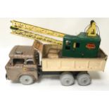 Louis Marx tinplate Lumar High lift mobile crane and Louis Marx Pressed Steel 6-wheel Tipper Truck