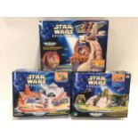 3 Star Wars Episode 1 Hasbro Micro machines boxed sets: Podrace Arena, Naboo Temple Ruins, Jar Jar