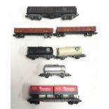 7 x Peco/Atlas/Lima N gauge freight wagons to include container wagon, Palethorpes, 2 x Open Ore