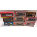 9 OO gauge Lima/Airfix/Hornby mixed freight wagons. Good condition.