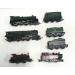 4 Hornby/ Lima OO Gauge steam locomotives including 4-6-0 and tender plus 2 extra tenders, 4-6-2