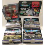Star Wars Galoob Micro Machines sets in bubble packs to include Action Fleet Slave I, The Death Star