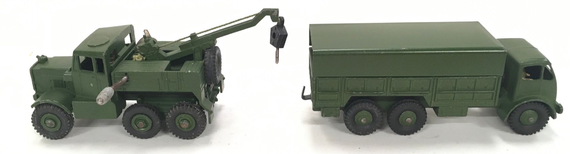 Dinky Military 622 Foden Covered 10-ton Wagon - green including ridged hubs with black treaded - Image 3 of 4