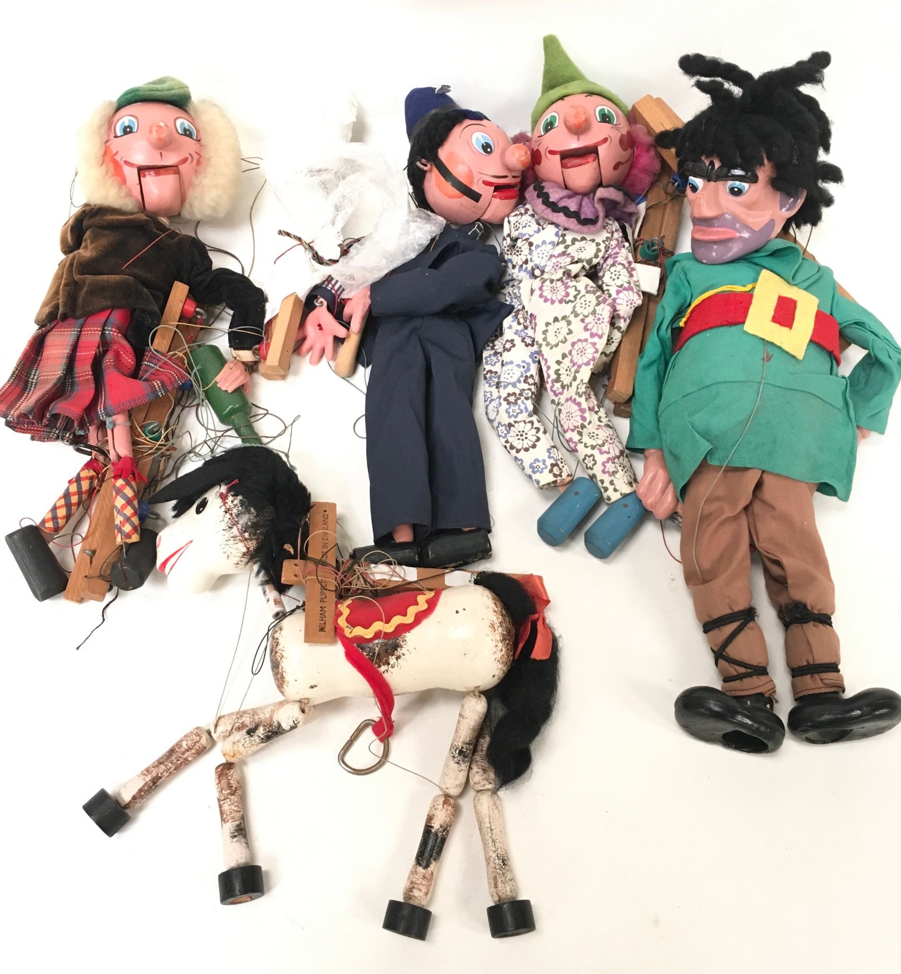 5 Pelham Puppets to include The Giant, Policeman, Clown, Horse and MacBoozle.