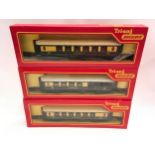 3 Triang Pullman Passenger coaches - 2 x R228 Mary, 1 x R328 Car 79. Excellent condition, boxed.