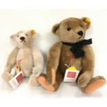 Pair of Steiff Margaret Woodbury Strong 1904 replica teddy bears, golden mohair, yellow tag 0155/
