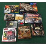 Collection of Star Wars games and puzzles to include Monopoly (sealed), Top Trumps Tournaments,