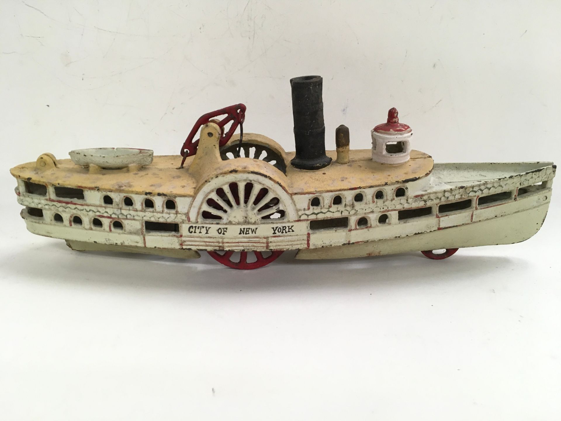 Cast Iron model of a paddle boat, believed to be Wilkins. - Image 2 of 4