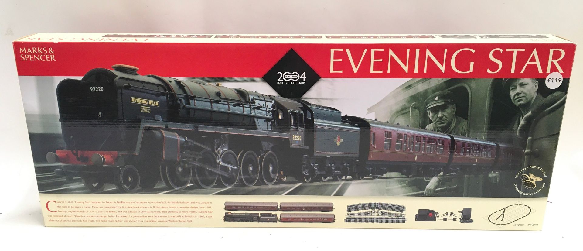 Hornby (Marks & Spencer) R1052 Rail Bicentenary Evening Star Train Set. BNIB.