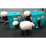 2 Boots Wallace and Gromit Shaun the Sheep footstools, boxed together with another Boots Shaun the