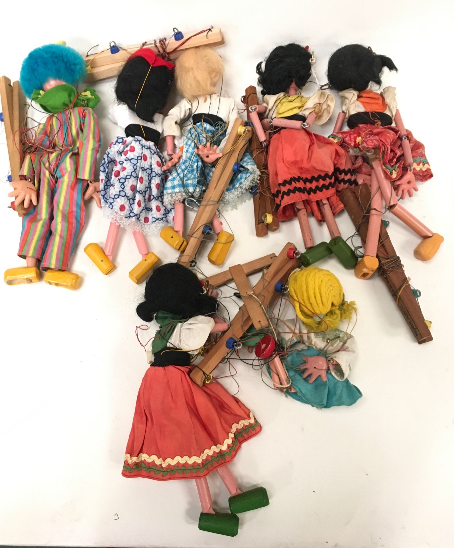 Collection of 7 Pelham Puppets to include Mitzi, Clown and Gypsy Girl. - Image 2 of 2