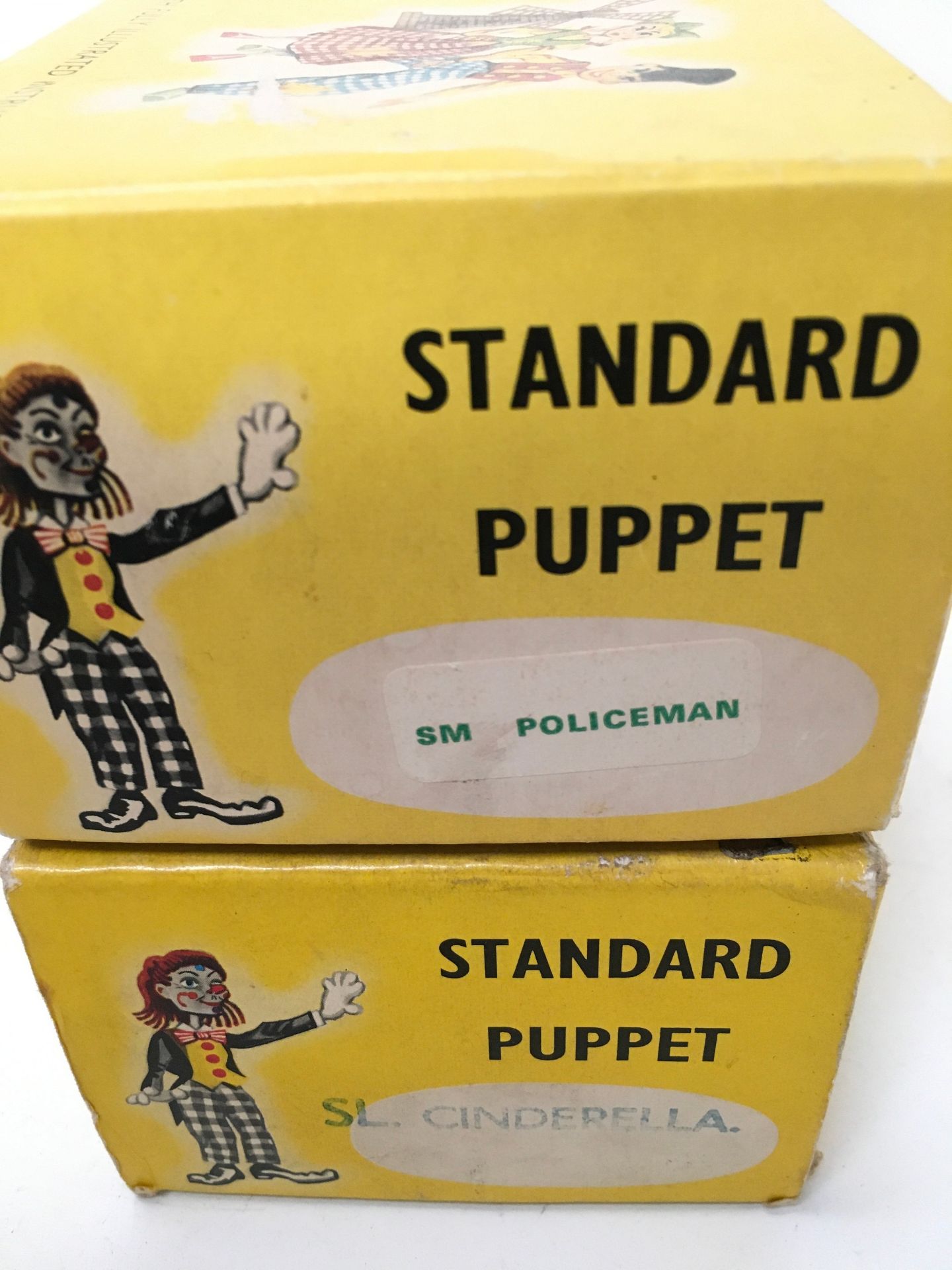 Pair of Pelham Puppets: SM Policeman and SL Cinderella in correct yellow carded boxes. - Image 2 of 6